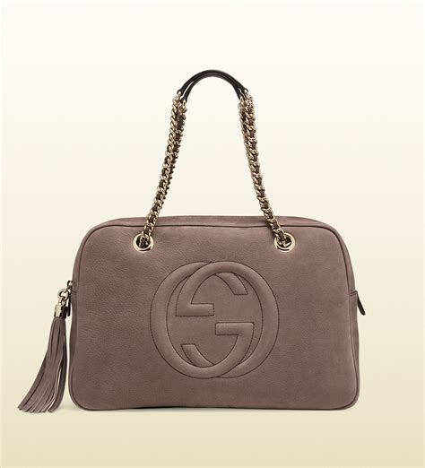 gucci soho nubuck leather shoulder bag